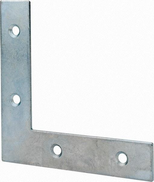 Value Collection - 4" Long x 0.870" Wide, Steel, Corner Brace - Zinc Plated - All Tool & Supply