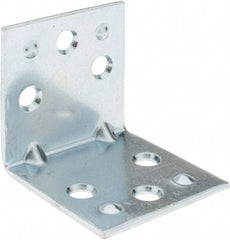 Value Collection - 1-1/2" Long x 1-1/2" Wide, Steel, Corner Brace - Zinc Plated - All Tool & Supply