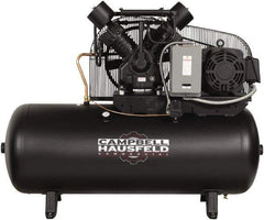 Campbell Hausfeld - 15 hp, 120 Gal Stationary Electric Horizontal Screw Air Compressor - Three Phase, 175 Max psi, 50 CFM, 208-230/460 Volt - All Tool & Supply