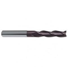 12mm Dia. x 150mm Overall Length 3-Flute Square End Solid Carbide SE End Mill-Round Shank-Center Cut-Firex - All Tool & Supply