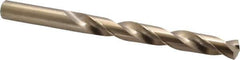 Chicago-Latrobe - 19/32" 135° Cobalt Jobber Drill - Oxide/Gold Finish, Right Hand Cut, Spiral Flute, Straight Shank, 7-1/8" OAL, Split Point - All Tool & Supply