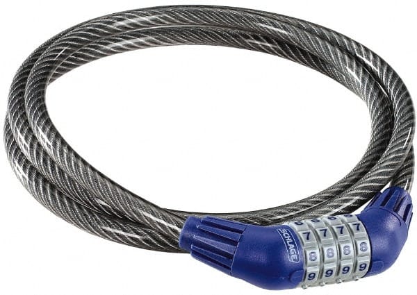 Schlage - 5' Long Combination Cable Lock - Exact Industrial Supply