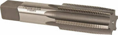 Kennametal - 1-1/4 - 12 UNF 3B 6 Flute Bright Finish High Speed Steel Straight Flute Standard Hand Tap - Plug, Right Hand Thread, 5-3/4" OAL, 2.563" Thread Length, H4 Limit, Oversize - Exact Industrial Supply