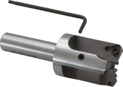 Everede Tool - 1-3/16 Inch Diameter, Interchangeable Pilot, Straight 1/2 Inch Shank Diameter, 3 Insert, Indexable Counterbore - 3.2 Inch Overall Length, TPGH 215 Insert, 3/16 Inch Pilot Hole Diameter Compatibility - All Tool & Supply