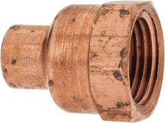 Mueller Industries - 1/4 x 3/8" Wrot Copper Pipe Adapter - C x F, Solder Joint - All Tool & Supply