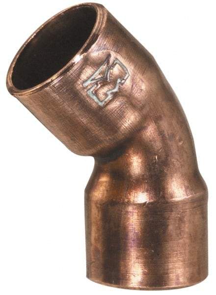 Mueller Industries - 4" Wrot Copper Pipe 45° Elbow - C x C, Solder Joint - All Tool & Supply