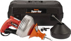 General Pipe Cleaners - Electric Battery Drain Cleaning Machine - For 3" Pipe, 25' Cable, 500 Max RPM - All Tool & Supply