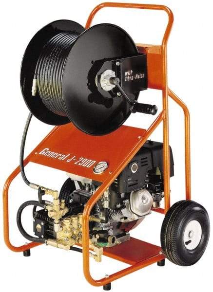 General Pipe Cleaners - Gas Jet Battery Drain Cleaning Machine - For 3" to 8" Pipe, 200' Cable - All Tool & Supply