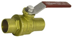 Legend Valve - 3" Pipe, Full Port, Brass Standard Ball Valve - Inline - One Way Flow, Soldered x Soldered Ends, Lever Handle, 400 WOG, 150 WSP - All Tool & Supply