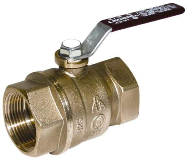 Legend Valve - 4" Pipe, Full Port, Brass Standard Ball Valve - Inline - One Way Flow, FNPT x FNPT Ends, Lever Handle, 400 WOG, 150 WSP - All Tool & Supply