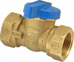 Legend Valve - 3/4" Pipe, Brass, Straight without Side Tap, Gas Ball Valve - 175 psi WOG Rating, Wedge Handle, FNPT x FNPT End Connections, 1 Piece - All Tool & Supply