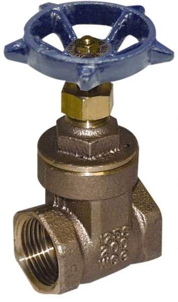 Legend Valve - 3" Pipe, Threaded Bronze Solid Wedge Stem Gate Valve - 200 WOG, 125 WSP, Screw-In Bonnet - All Tool & Supply