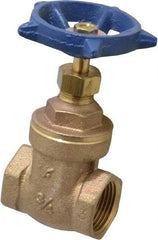 Legend Valve - 3/4" Pipe, Threaded Bronze Solid Wedge Stem Gate Valve - 200 WOG, 125 WSP, Screw-In Bonnet - All Tool & Supply