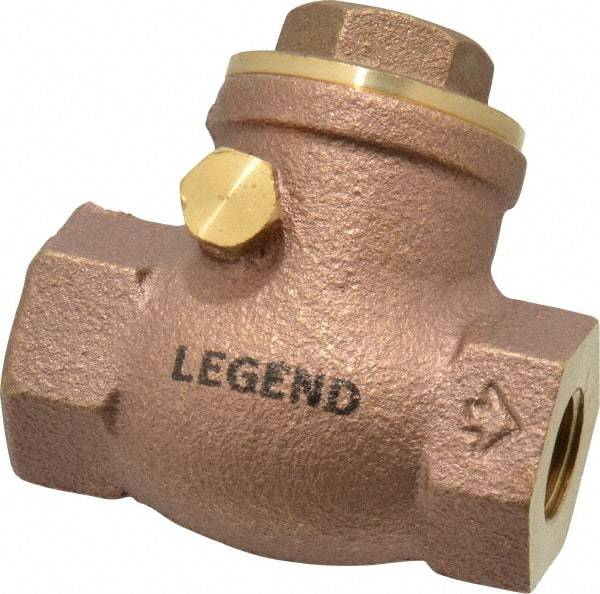 Legend Valve - 1/4" Brass Check Valve - Inline, FNPT x FNPT, 200 WOG - All Tool & Supply