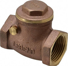 Legend Valve - 1" Brass Check Valve - Inline, FNPT x FNPT, 200 WOG - All Tool & Supply