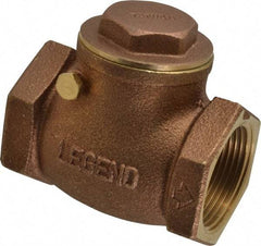 Legend Valve - 1-1/4" Brass Check Valve - Inline, FNPT x FNPT, 200 WOG - All Tool & Supply