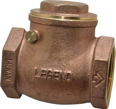 Legend Valve - 1-1/2" Brass Check Valve - Inline, FNPT x FNPT, 200 WOG - All Tool & Supply