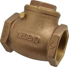 Legend Valve - 2" Brass Check Valve - Inline, FNPT x FNPT, 200 WOG - All Tool & Supply