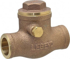 Legend Valve - 1/2" Brass Check Valve - Soldered x Soldered, 200 WOG - All Tool & Supply