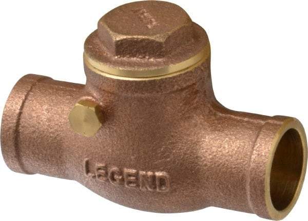 Legend Valve - 3/4" Brass Check Valve - Soldered x Soldered, 200 WOG - All Tool & Supply