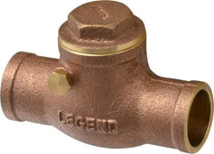 Legend Valve - 3/4" Brass Check Valve - Soldered x Soldered, 200 WOG - All Tool & Supply