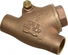 Legend Valve - 1/2" Bronze Check Valve - Y-Pattern, Soldered x Soldered, 300 WOG - All Tool & Supply