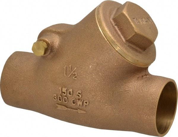 Legend Valve - 1-1/2" Bronze Check Valve - Y-Pattern, Soldered x Soldered, 300 WOG - All Tool & Supply