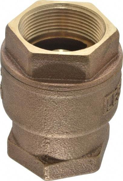 Legend Valve - 1-1/2" Bronze Check Valve - Inline, FNPT x FNPT, 250 WOG - All Tool & Supply