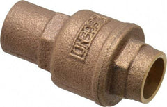 Legend Valve - 1/2" Bronze Check Valve - Inline, Soldered x Soldered, 250 WOG - All Tool & Supply