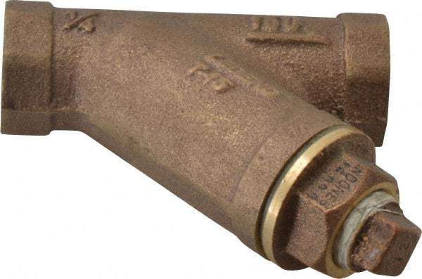 Legend Valve - 1/4" Pipe, FNPT Ends, Bronze Y-Strainer - 300 psi WOG Rating, 150 psi WSP Rating - All Tool & Supply