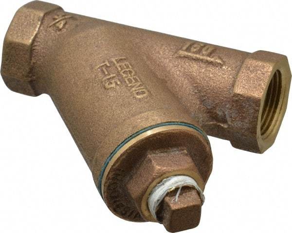 Legend Valve - 3/4" Pipe, FNPT Ends, Bronze Y-Strainer - 300 psi WOG Rating, 150 psi WSP Rating - All Tool & Supply