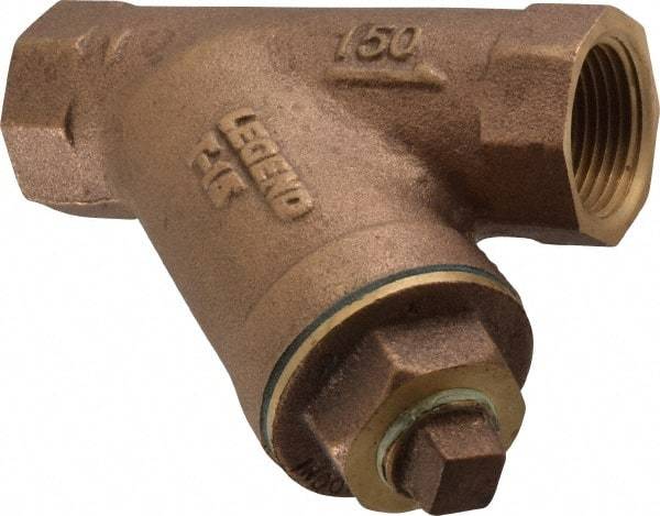 Legend Valve - 1" Pipe, FNPT Ends, Bronze Y-Strainer - 300 psi WOG Rating, 150 psi WSP Rating - All Tool & Supply