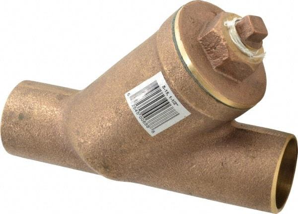 Legend Valve - 1-1/2" Pipe, Solder Ends, Bronze Y-Strainer - 300 psi WOG Rating, 150 psi WSP Rating - All Tool & Supply