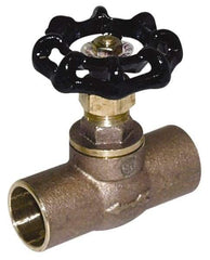 Legend Valve - 1/2" Pipe, 125 psi WOG Rating, Lead Free Brass, Stop Valve - Handwheel Handle, C x C Sweat End Connections - All Tool & Supply