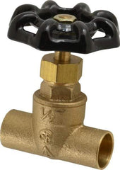 Legend Valve - 1/2" Pipe, 125 psi WOG Rating, Brass, Stop Valve - Handwheel Handle, Soldered x Soldered End Connections - All Tool & Supply