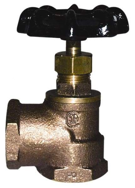 Legend Valve - 1/2" Pipe, 125 psi WOG Rating, Lead Free Brass Angle, Stop Valve - Handwheel Handle, FNPT x FNPT End Connections - All Tool & Supply