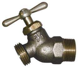 Legend Valve - 3/4" Pipe, 125 psi WOG Rating, Lead Free Brass Hose Bibb, Stop Valve - Tee Handle, FNPT x GHT End Connections - All Tool & Supply