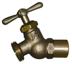 Legend Valve - 1/2" Pipe, 125 psi WOG Rating, Lead Free Brass Hose Bibb, Stop Valve - Tee Handle, MSWT x GHT End Connections - All Tool & Supply