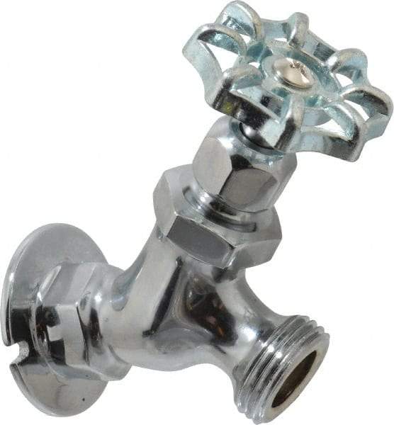 Legend Valve - 1/2" Pipe, Chrome Plated Brass Sillcock - Handwheel Handle, FNPT x GHT End Connections, 125 psi WOG Rating - All Tool & Supply