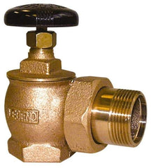 Legend Valve - 1-1/2" Pipe, 60 psi WOG Rating, FNPT x Male Union End Connections, Handwheel Steam Angle Radiator Valve - 15 psi Steam Pressure Rating, Bronze - All Tool & Supply