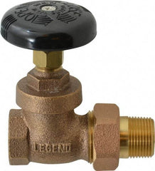 Legend Valve - 3/4" Pipe, 200 psi WOG Rating, FNPT x Male Union End Connections, Handwheel Steam Gate Radiator Valve - 125 psi Steam Pressure Rating, Bronze - All Tool & Supply