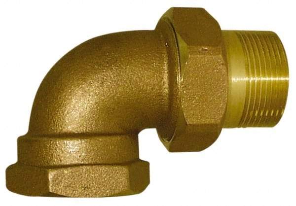 Legend Valve - 1/2" Pipe, 60 psi WOG Rating, FNPT x Male Union End Connections, Union Elbow Radiator Valve - 15 psi Steam Pressure Rating, Bronze - All Tool & Supply