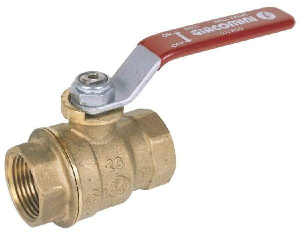 Legend Valve - 2-1/2" Pipe, Full Port, Stainless Steel Standard Ball Valve - 2 Piece, Inline - One Way Flow, FNPT x FNPT Ends, Locking Lever Handle, 1,000 WOG, 150 WSP - All Tool & Supply