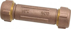 Legend Valve - 1/2" Pipe, 3/4" Copper Tube, Brass Compression Pipe Coupling - 125 psi WOG Rating - All Tool & Supply