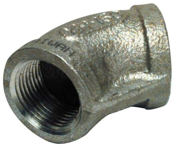 Merit Brass - 3" Grade 316 Stainless Steel Pipe 45° Elbow - FNPT x FNPT End Connections, 150 psi - All Tool & Supply