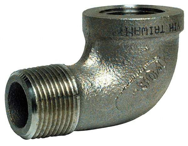 Merit Brass - 4" Grade 304 Stainless Steel Pipe 90° Elbow - FNPT x MNPT End Connections, 150 psi - All Tool & Supply