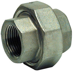 Merit Brass - 2-1/2" Grade 316 Stainless Steel Pipe Union - FNPT x FNPT End Connections, 150 psi - All Tool & Supply