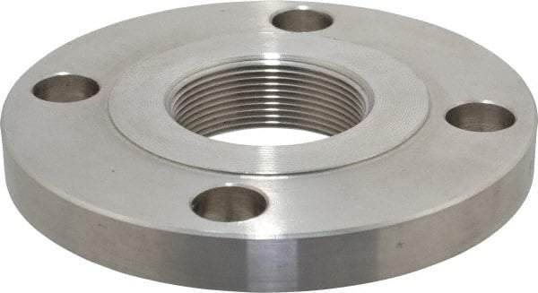 Value Collection - 2" Pipe, 6" OD, Stainless Steel, Threaded Pipe Flange - 4-3/4" Across Bolt Hole Centers, 3/4" Bolt Hole, 150 psi, Grades 316 & 316L - All Tool & Supply