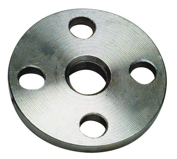 Merit Brass - 4" Pipe, 9" OD, Stainless Steel, Threaded Pipe Flange - 7-1/2" Across Bolt Hole Centers, 3/4" Bolt Hole, 150 psi, Grade 304 - All Tool & Supply