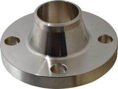 Merit Brass - 2" Pipe, 6" OD, Stainless Steel, Weld Neck Pipe Flange - 4-3/4" Across Bolt Hole Centers, 3/4" Bolt Hole, 150 psi, Grades 316 & 316L - All Tool & Supply